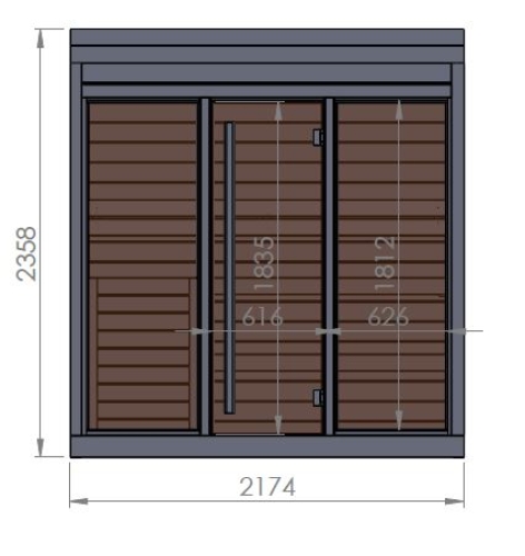 Abmessungen Gartensauna